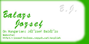 balazs jozsef business card